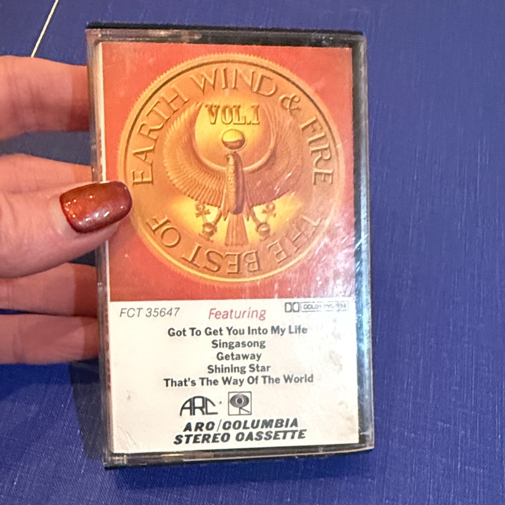 Columbia Gold and Black Cassette Tape earth, wind, and fire the best of ~